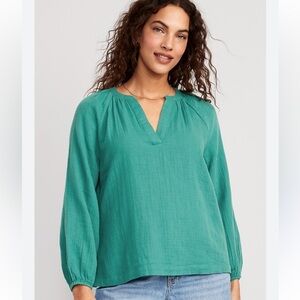 Old Navy 💯 Cotton Gauze Blouse beach cover up